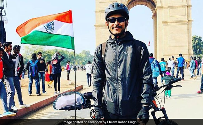Manipur Cyclist On Tour To Raise Funds For Soldiers Killed In Pulwama