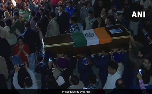 Funeral Held For IAF Officer Who Died In Jammu And Kashmir Chopper Crash