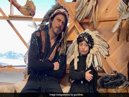 Shah Rukh Khan And AbRam Have A Strong Posing Game. Here's Proof Shah Rukh Khan And AbRam Have A Strong Posing Game. Here's Proof