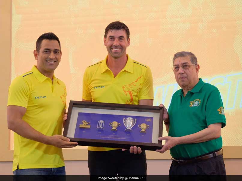 MS Dhoni, Suresh Raina, Stephen Fleming Felicitated By CSK