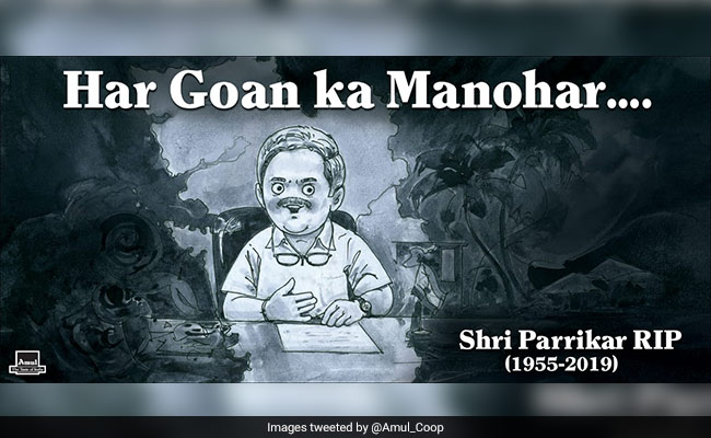Amul Pays Tribute To Manohar Parrikar In Its Signature Style