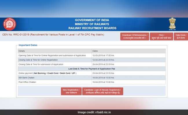RRC Group D Recruitment 2019 Begins: Direct Links To Apply