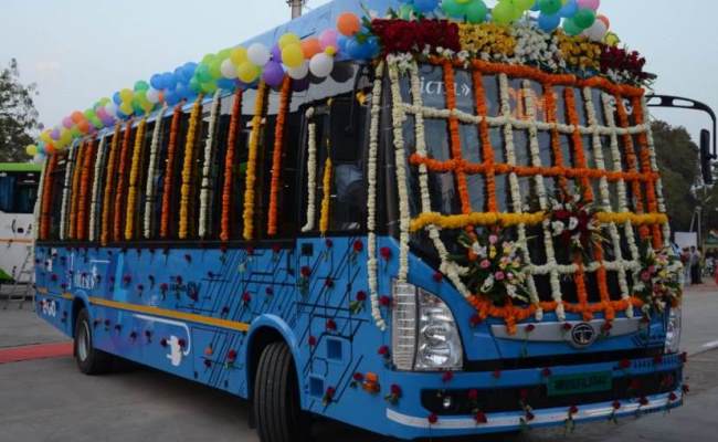 Electric Bus Service Starts In Jammu City