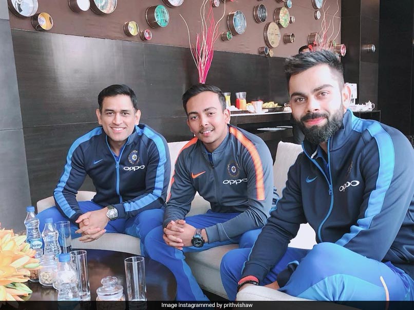 MS Dhoni, Virat Kohli Pose For Picture With Prithvi Shaw. Fans Love The Caption