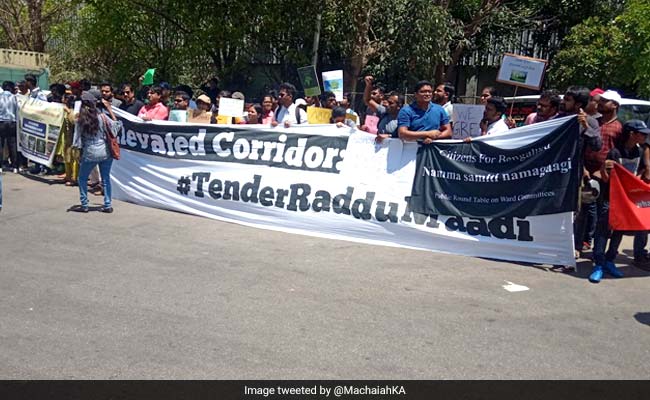 "Scrap The Tender": Bengaluru Citizens Protest Against Elevated Corridor