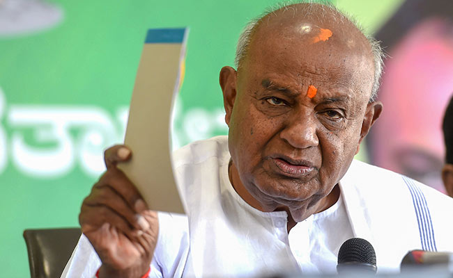 Former PM HD Deve Gowda Files Nomination For Rajya Sabha Polls From Karnataka
