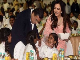 Mukesh Ambani, Wife Nita Serve Food To 2,000 Kids Ahead Of Son's Wedding Mukesh Ambani, Wife Nita Serve Food To 2,000 Kids Ahead Of Son's Wedding