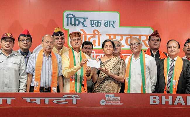 Elections 2019: 7 Army Veterans Join BJP, Welcomed By Nirmala Sitharaman