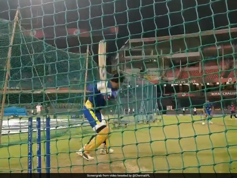Watch: MS Dhoni Sends Warning To Rivals Ahead Of RCB Encounter With Big Hits In Nets