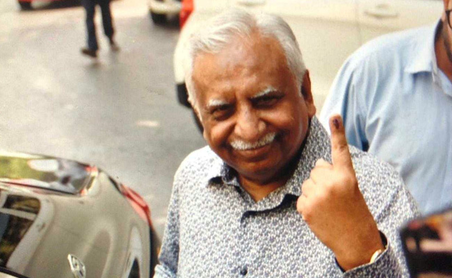 Election 2019: Naresh Goyal's First Public Appearance Since Jet Crisis, At A Poll Booth