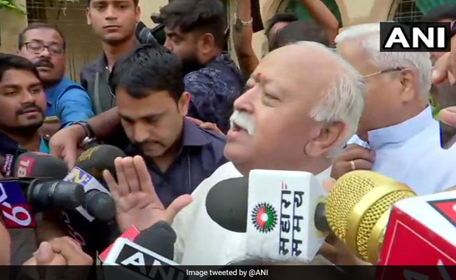 Mohan Bhagwat, Bhaiyyaji Joshi Among First To Cast Vote In Nagpur