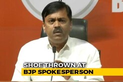 Man Throws Shoe At BJP Leader GVL Narsimha Rao Man Throws Shoe At BJP Leader GVL Narsimha Rao