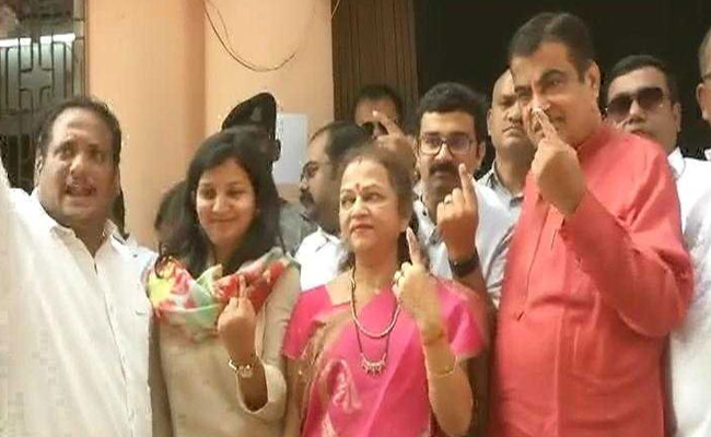 "Will Win With Better Margin": Nitin Gadkari Casts Vote In Nagpur