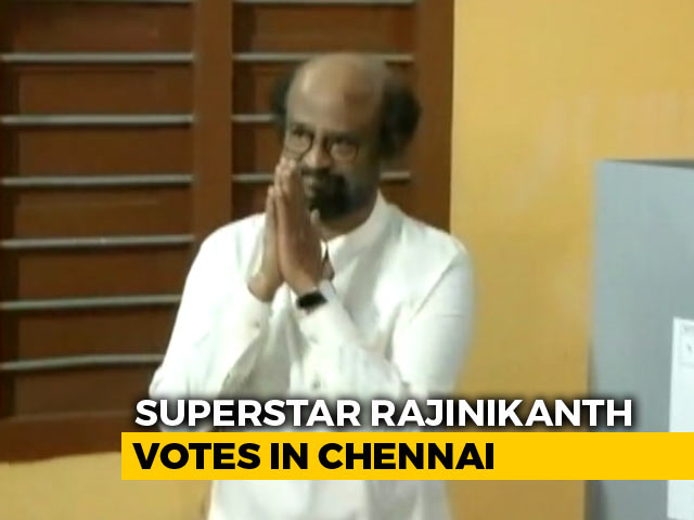 Rajinikanth Votes In Chennai In Second Phase Of Lok Sabha Elections