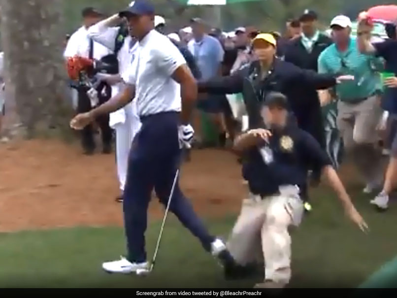 Watch: Twitter Goes Berserk After Security Guard 'Slide Tackles' Tiger Woods At Masters