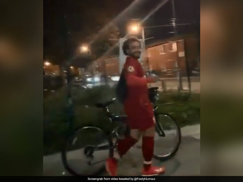 Watch: "Humble Mo Salah" Spotted On Bicycle Near Anfield In Full Liverpool Kit