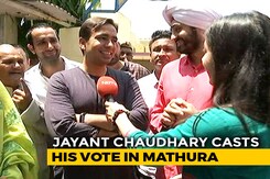 Rashtriya Lok Dal's Jayant Chaudhary Casts His Vote In Mathura Rashtriya Lok Dal's Jayant Chaudhary Casts His Vote In Mathura