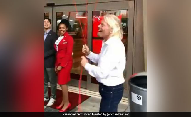 Scary Video Shows Billionaire Richard Branson's Close Call With Falling Metal Bar