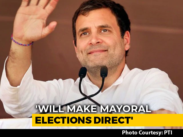 Rahul Gandhi Promises Direct Election Of Mayors To Build "Smart Cities"