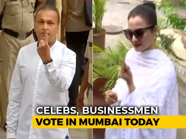 Anil Ambani, Actor Rekha Cast Vote As Polling Begins In Mumbai