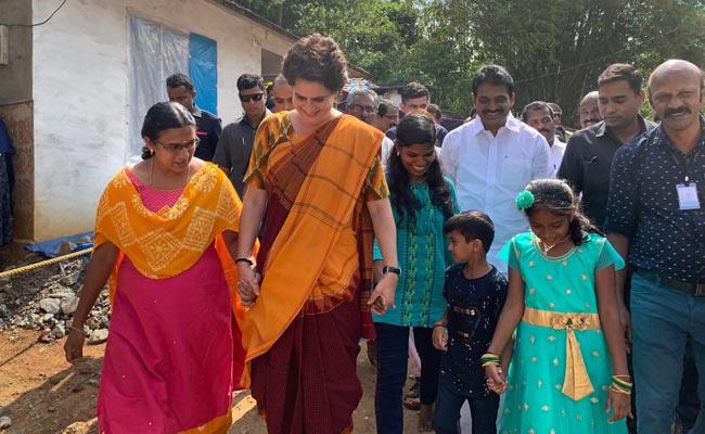 Priyanka Gandhi Meets Family Of Soldier Killed In Pulwama Attack