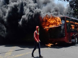 Military Vehicle Rams Protesters In Venezuela Clashes, Shows TV Footage Military Vehicle Rams Protesters In Venezuela Clashes, Shows TV Footage