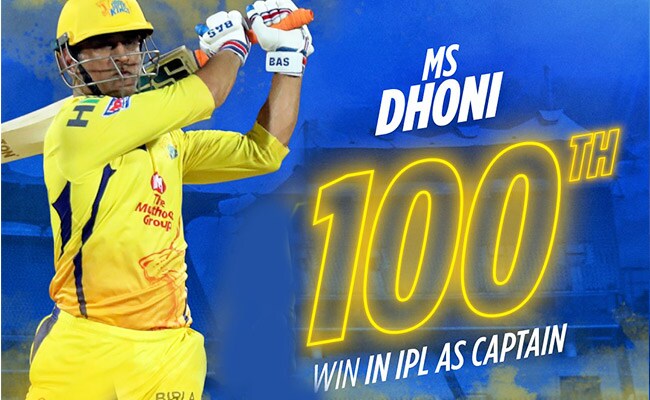 MS Dhoni Records 100th IPL Win As CSK Beat Rajasthan Royals In Last-Over Thriller MS Dhoni Records 100th IPL Win As CSK Beat Rajasthan Royals In Last-Over Thriller