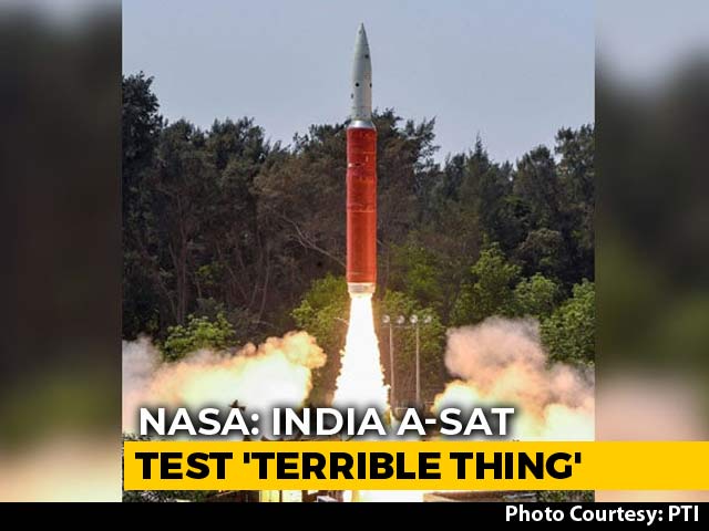 India's Test Created 400 Pieces Of Debris, Risk To Space Station: NASA