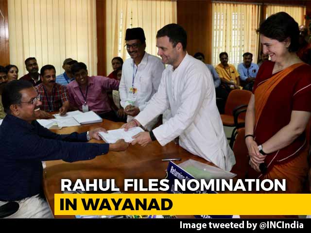 Rahul Gandhi Files Nomination From Wayanad, Sister Priyanka With Him