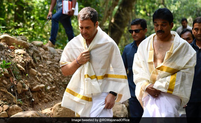 Lok Sabha Polls 2019: Rahul Gandhi Visits Stream In Wayanad Where Father's Ashes Were Immersed