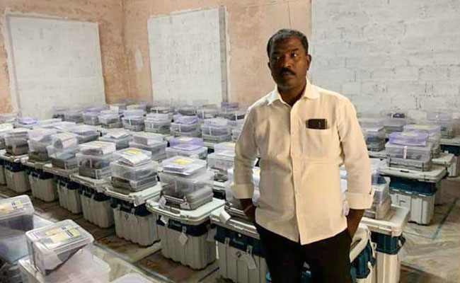 TRS Polling Agent Takes Photograph Inside EVM Strongroom, Arrested