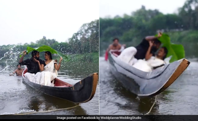 Kerala Couple Falls Into River During Wedding Shoot. Hilarious Video Is Viral