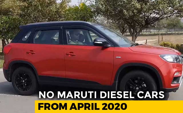 No Maruti Diesel Cars From April 2020