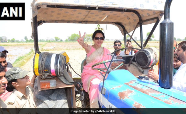 "Fancy Tractor": Omar Abdullah Trolls Hema Malini's Mathura Field Visit