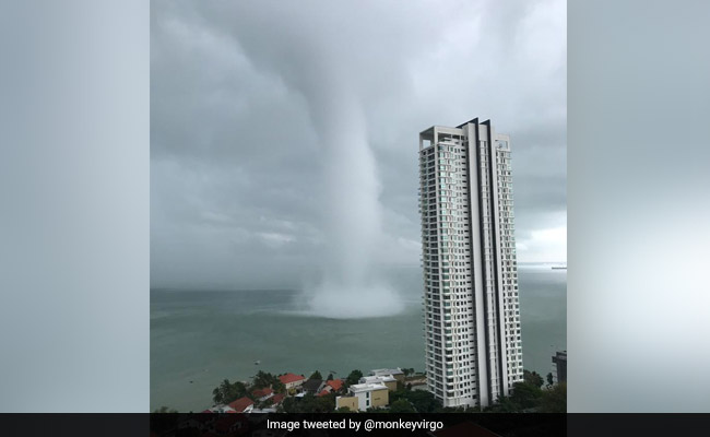 Huge Waterspout Makes Landfall In Malaysia. Videos Are Viral