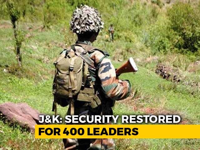 Over 400 Jammu And Kashmir Politicians Get Back Security After Complaints