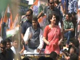 Priyanka Gandhi Vadra Holds Poll Campaign Road Show In UP's Bijnor Priyanka Gandhi Vadra Holds Poll Campaign Road Show In UP's Bijnor