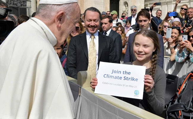 God Bless You, Continue To Work: Pope Tells Swedish Teen Climate Activist