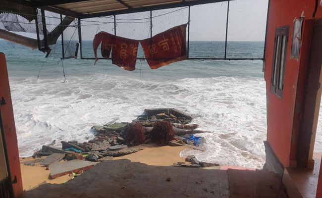 Sea Erosion Damage In Thiruvananthapuram, Days Before Cyclone Fani Expected