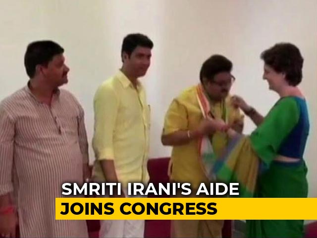 Smriti Irani Aide, From Uttar Pradesh's Amethi, Joins Congress