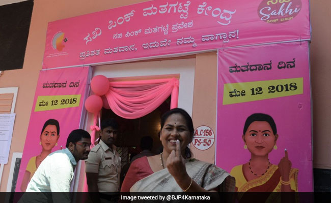 Close To 400 "All Women Pink Booths" In Karnataka's 1st Phase Of Polling