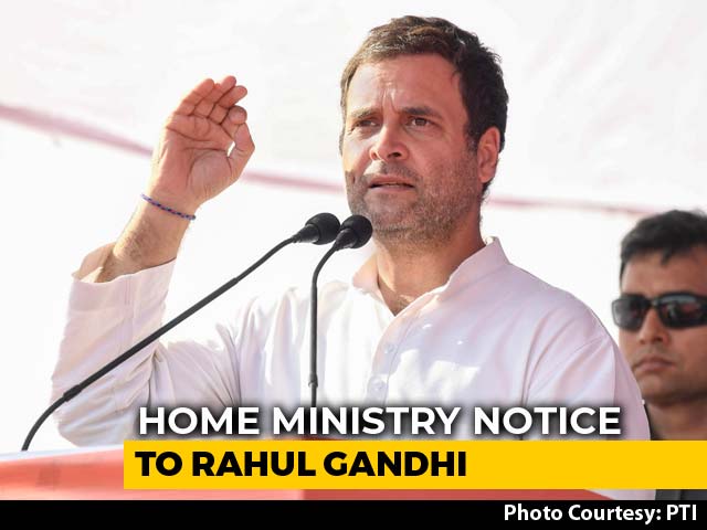 Centre's Notice To Rahul Gandhi Over Complaint About Foreign Citizenship