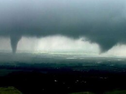 Twin Tornadoes Form In Oklahoma. Rare Phenomenon Caught On Camera Twin Tornadoes Form In Oklahoma. Rare Phenomenon Caught On Camera
