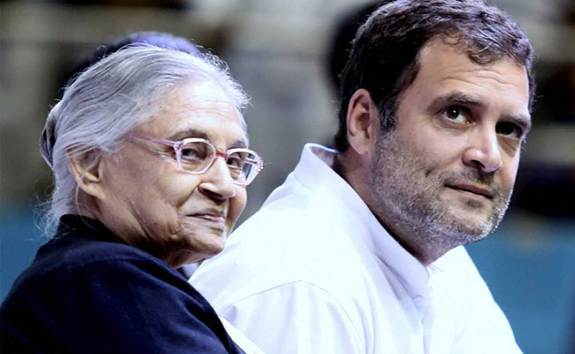 "Devastated": Rahul Gandhi Mourns Congress "Daughter" Sheila Dikshit