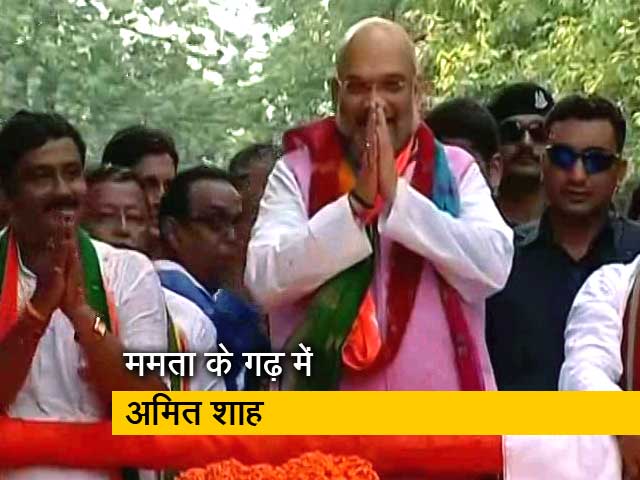 कोलकाता में अमित शाह का रोड शो