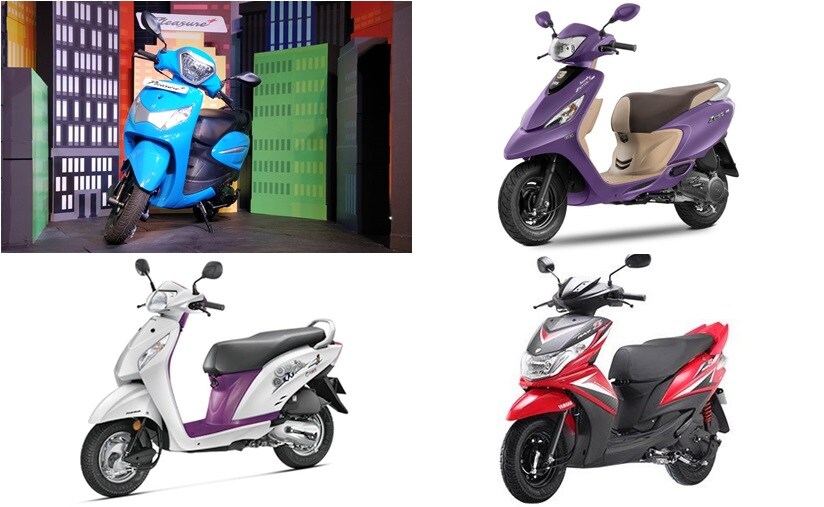 Hero Pleasure Plus vs Honda Activa i vs TVS Zest vs Yamaha Ray Z: Price Comparison