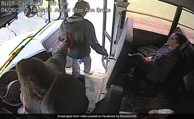 Caught On Camera: Bus Driver Saves Student From Speeding Car
