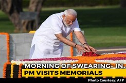 PM Modi Pays Tribute At Gandhi, Vajpayee Memorials Before Oath Ceremony PM Modi Pays Tribute At Gandhi, Vajpayee Memorials Before Oath Ceremony