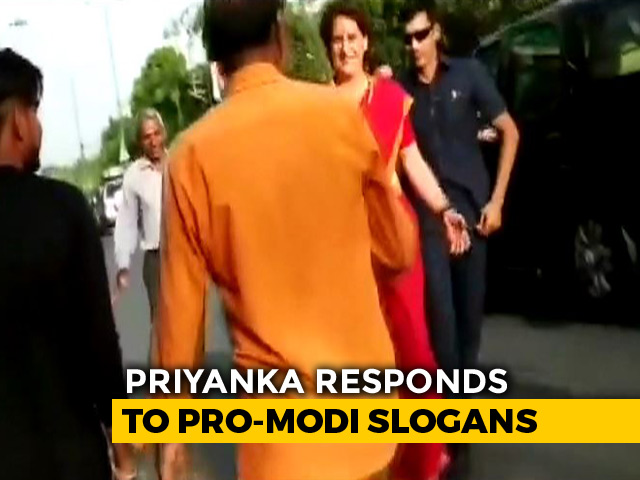 They Shouted "Modi, Modi" At Priyanka Gandhi's Convoy. Watch What She Did