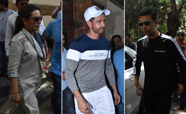 A Day After Veeru Devgan's Funeral, Rani Mukerji, Karan Johar And Hrithik Roshan Visit Ajay Devgn And Kajol